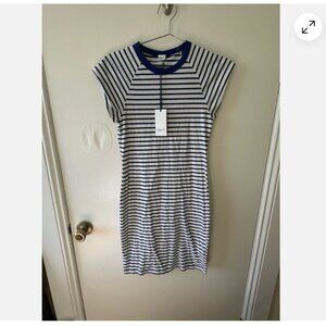 NWT Clare V ShortSleeve dress with white and blue strips